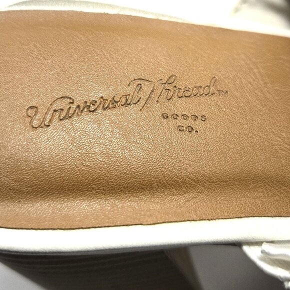 Universal Thread Gabby Women's Beige Block Platform Heeled Mules Size 6 - Picture 5 of 5